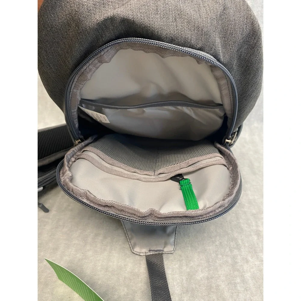 WATERFLY‎ Gray Sling Backpack Crossbody Chest Bag Travel Hiking Shoulder Unisex